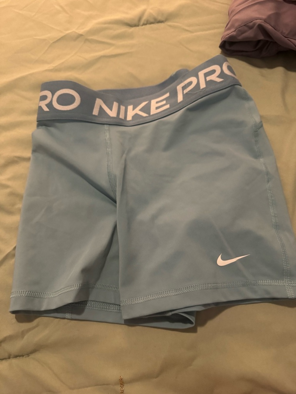 Nike Pro Women's Sky Blue Bike Shorts